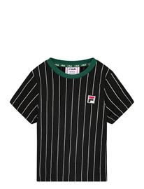 FILA Lubaco Regular Pinstriped T-Shirt - Black - 122-128