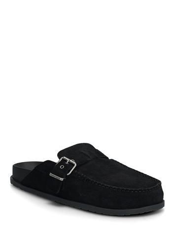 Tommy Hilfiger Bind Mule Washed Suede - Black - 46
