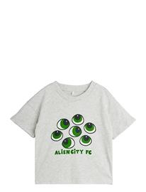 Mini Rodini Eyes Sp Ss Tee - Grey - 140/146