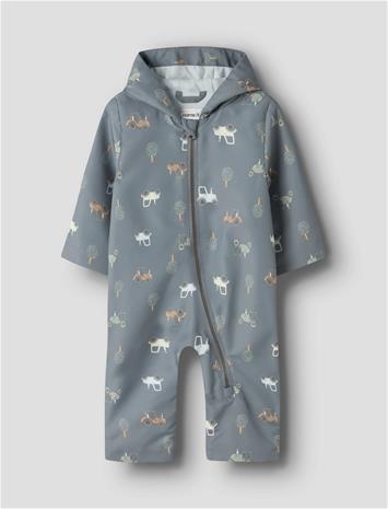 name it Nbmmax Suit Li Aop - Grey - 74-80
