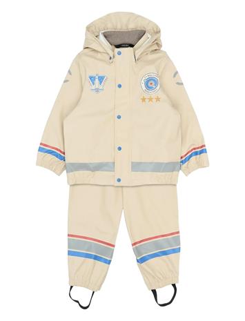 mikk-line Rain Set Astronaut W/Susp 104 - Cream - 128