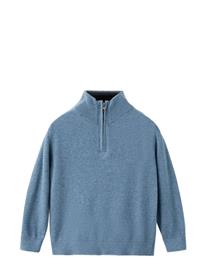 Mango Perkins-Neck Sweater - Blue - 5-6