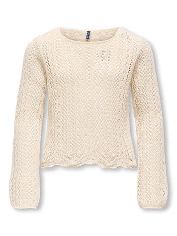 Kids Only Kognola Wa Life L/S Pullover Knt - Cream - 158-164