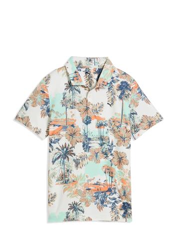 PUMA Golf Boys Cloudspun Palm Polo - Cream - 176