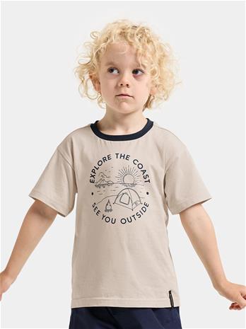 Didriksons Mynta T-paita, Sand Beige, 110
