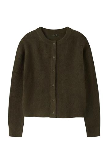 LMTD Nlfkleave Ls Short Knit Cardigan - Khaki green - 170-176
