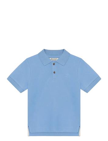 Minymo Polo T-Shirt Ss - Blue - 140
