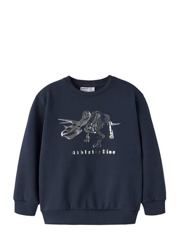 name it Nmmfinn Ls Nreg Sweat Unb Box - Navy - 116