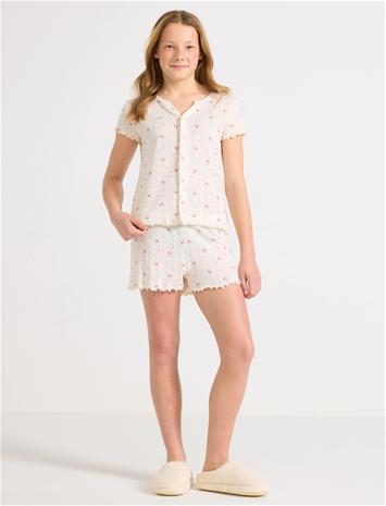 Lindex Pyjama Set - Cream - 170