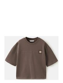Mango Short-Sleeved Cotton T-Shirt - Brown - 13-14