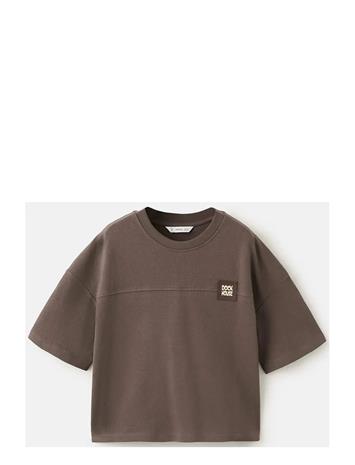Mango Short-Sleeved Cotton T-Shirt - Brown - 13-14