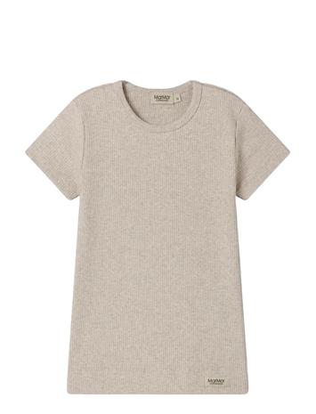 MarMar Copenhagen Plain Tee Ss - Beige - 128
