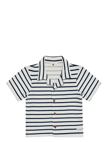 En Fant Shirt Sweat Stripe - Navy - 140