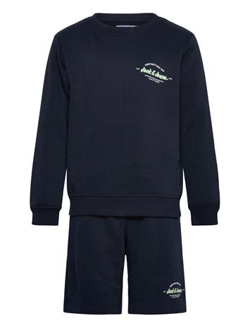 Jack & Jones Jjbrandon Sweatshirt/Shorts Set Mp Jnr - Navy - 176