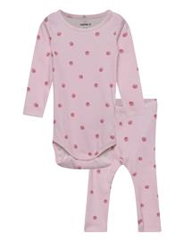 name it Nbffoapple Ls Body Set - Pink - 86