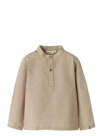 Lil'Atelier Nmmdasher Ls Loose Shirt Lil - Brown - 122-128