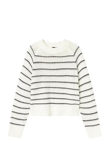 LMTD Nlfnagilo Ls O-Neck Knit - White - 170-176