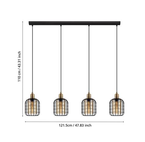 EGLO CHISLE PENDELE 4XE27 SORT/AMBER – kuva 6/8