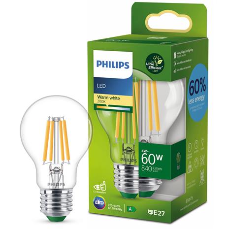 Philips E27-LED-lamppu A60 4W 840lm 2 700K