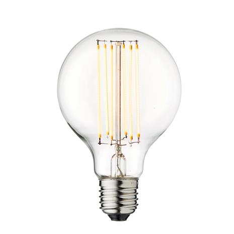 LED-lamppu Globe, E27, Ø 8 cm, 3,5 W, 2 200 K, himmennettävä