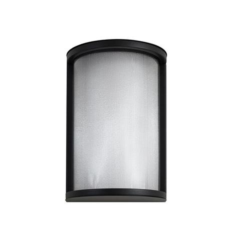 Lindby LED-ulkoseinävalaisin Calvik, musta, uurrettu, IP44