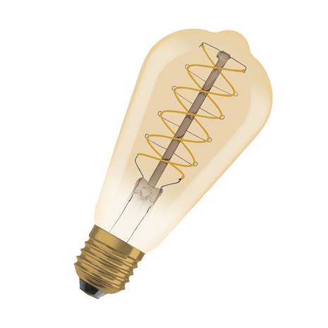 OSRAM LED Vintage 1906 Edison, kultainen, E27, 4,8 W, 822, dim.