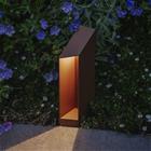 MARSET LED-pollarilamppu Domus, korkeus 26 cm, ruosteenruskea alumiini