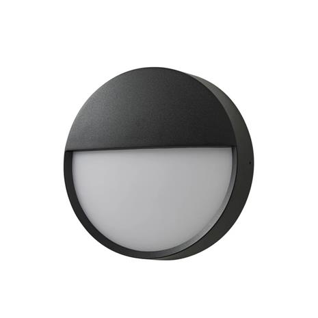 Arcchio LED-ulkoseinälamppu Gravo, Ø 25 cm, musta, IP65 – kuva 2/3