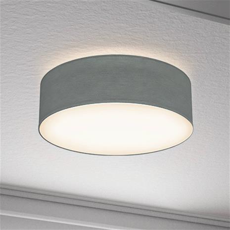 Kattovalaisin Litora, harmaa, Ø 30 cm, tekstiili, E27