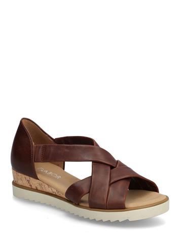 Gabor Wedge Sandal - Brown - 42