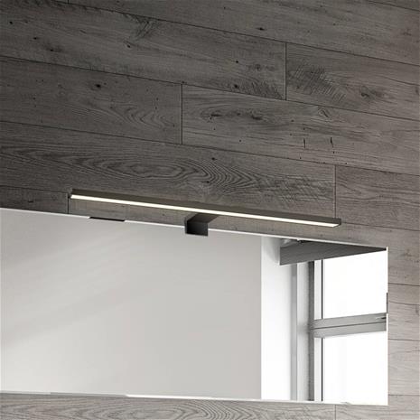 LED-peililamppu Dun 2 in 1, musta matta, IP44, pituus 50 cm