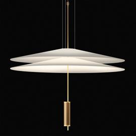 Vibia Flamingo - LED-riippuvalaisin, 2 varjostinta, kulta