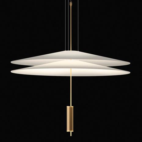 Vibia Flamingo - LED-riippuvalaisin, 2 varjostinta, kulta