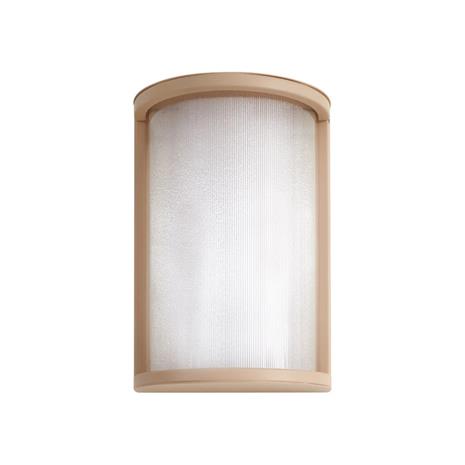 Lindby LED-ulkoseinävalaisin Calvik, beige, uurrettu, IP44