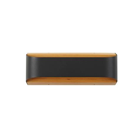 Lindby LED-ulkoseinävalaisin Lenore, musta, metallia, 36,5cm