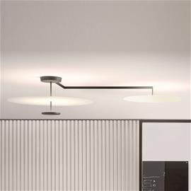 Vibia Flat LED-kattovalaisin 3-lamppuinen Ø 55 cm valkoinen