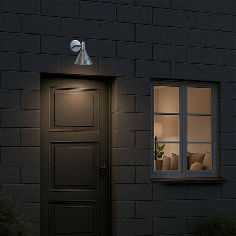 PR Home ulkoseinävalaisin Mini-Tripp, hopeanvärinen, IP44, E27
