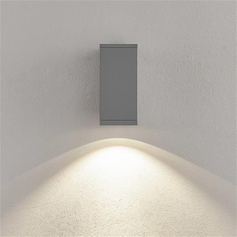 LED-ulkoseinälamppu ShoreLine Pro Square, vaaleanharmaa, 830/840 – kuva 1/1