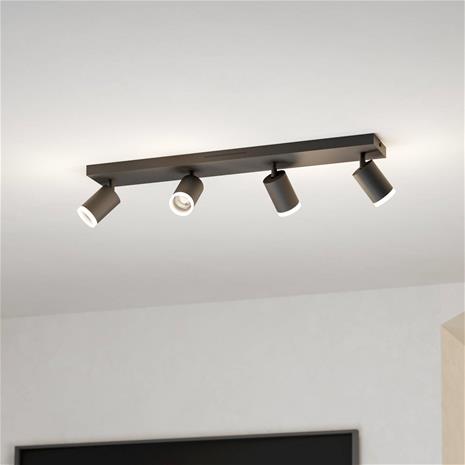 EGLO connect Smart-LED-Spot Melitello-Z, 4-lamppuinen, musta