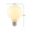 LED-lamppu E27 4W 2700K G95 Globe himmennettävä opaali 2 kpl – kuva 1