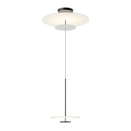 Vibia Flat LED-riippuvalaisin 3-lamppuinen Ø 90 cm harmaa L1
