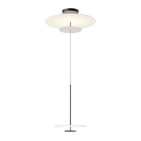 Vibia Flat LED-riippuvalaisin 3-lamppuinen Ø 90 cm harmaa L1