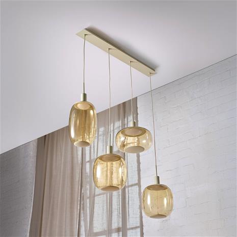 OSRAM riippuvalo Decor Needle Linear beige, teräs, 4-lamppuinen E27 – kuva 1/1