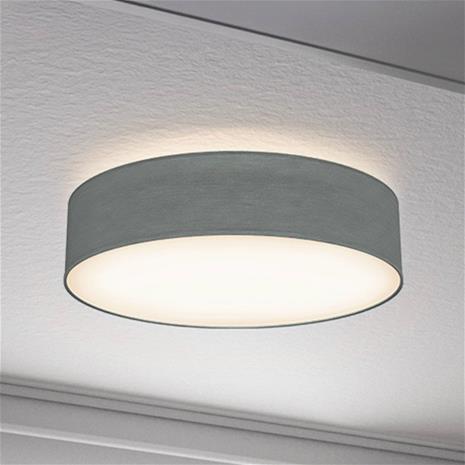 Kattovalaisin Litora, harmaa, Ø 38 cm, tekstiili, E27