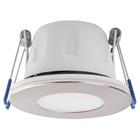 MEGAMAN upotettava LED-kohdevalaisin Tego Slim, 2 800 K, nikkeli, IP65, 1 kpl