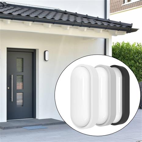 MEGATRON LED-ulkoseinälamppu Zella Neo XL Sensor, harmaa, IP54 – kuva 1/1