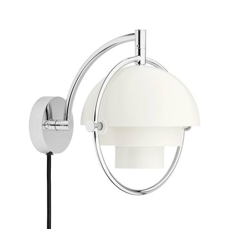 GUBI Multi-Lite seinälamppu Valkoinen kromi