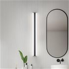 Helestra LED-peililamppu LOOM, pituus 120 cm, musta, IP44