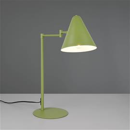 Pöytälamppu Cosima, vihreä, korkeus 50 cm, metalli