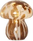 STAR Trading Funghi LED lasinen pöytäkoriste 13x15cm ruskea IP20
